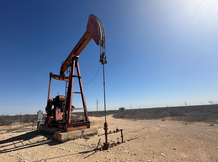 Abandoned oil pumpjack.